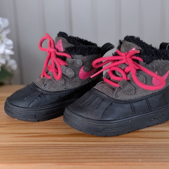 Nike ACG Woodside Chukka 2 Toddler Winter Boots Size 5c Pink Grey Snow - Picture 6 of 12